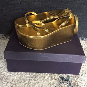 Prada Gold Platform Vintage